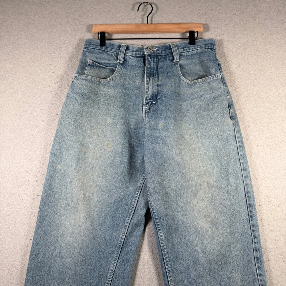 Vintage Southpole Baggy Jeans Mens 34 Light Wash Wide Leg Y2K Streetwear RN82628